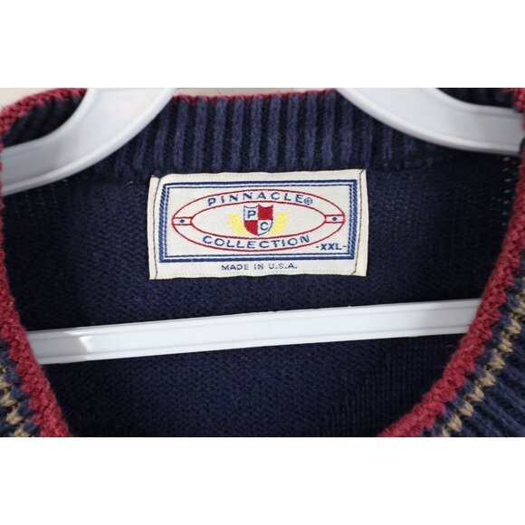 Vintage 90s Streetwear Mens 2XL Golf All Over Print Cotton Knit Sweater USA - Picture 5 of 14